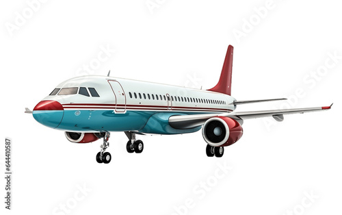Real image of Airplane Isolated on Transparent PNG Background, rendering. Generative AI
