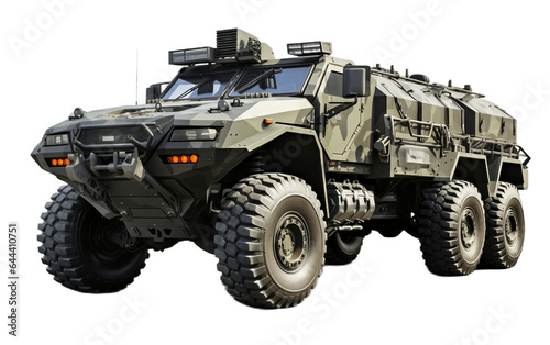 Army Armored Recovery Vehicle Isolated on Transparent PNG Background, rendering. Generative AI