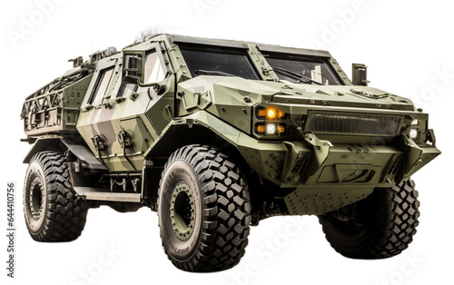 Army Armored Recovery Vehicle Isolated on Transparent PNG Background  rendering. Generative AI
