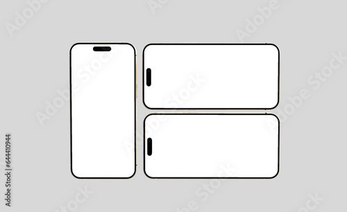 3d rendered Realistic phone mockup design