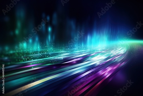 abstract futuristic background with pink blue glowing neon moving high speed wave lines and bokeh lights. Data transfer concept Fantastic wallpaper,