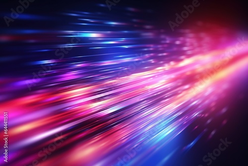 abstract futuristic background with pink blue glowing neon moving high speed wave lines and bokeh lights. Data transfer concept Fantastic wallpaper,