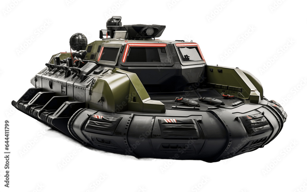 Army Hovercraft Isolated on Transparent PNG Background, rendering ...