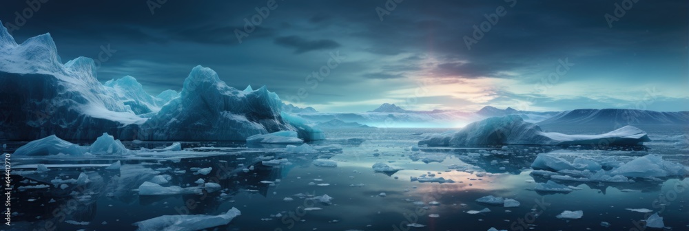 Naklejka premium landscape icebergs