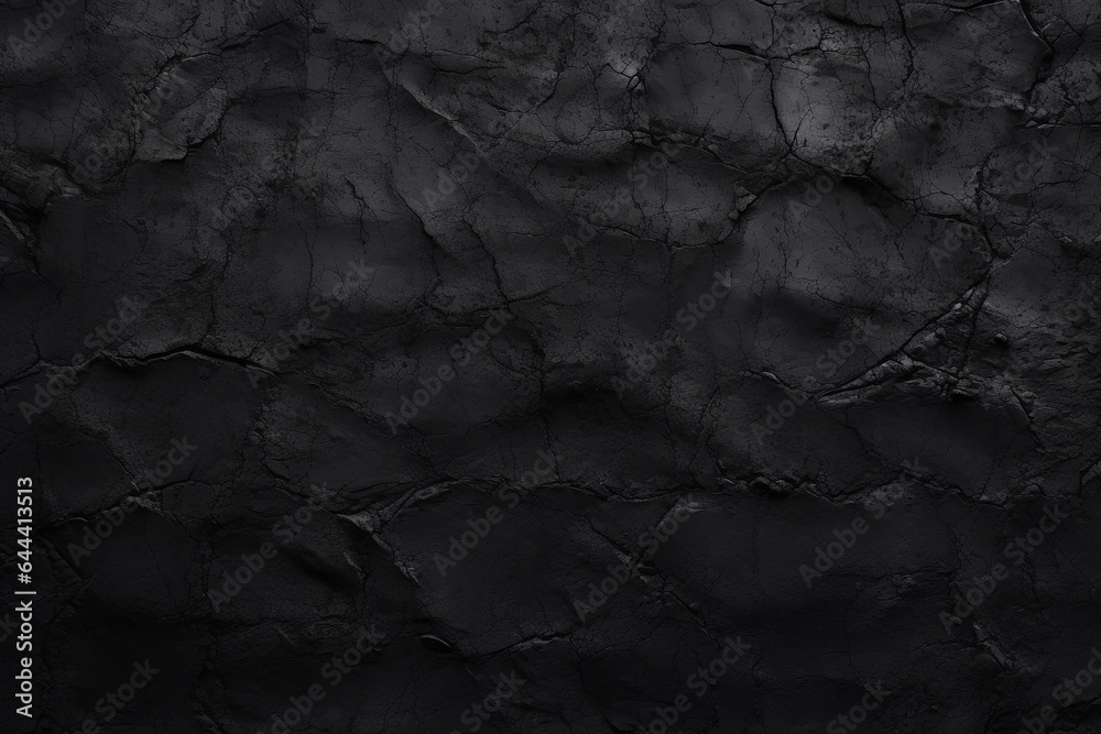 Dirty and weathered black concrete wall background texture