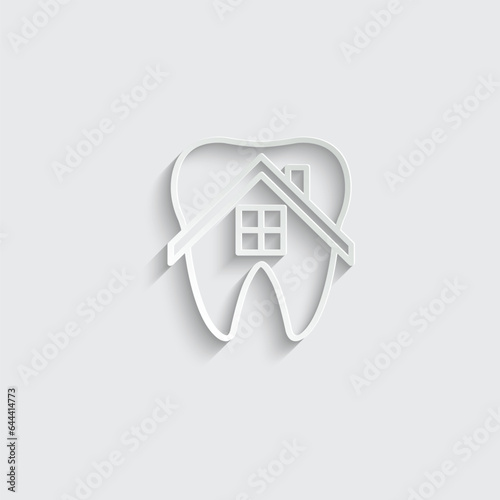 dental house icon vector tooth icon 