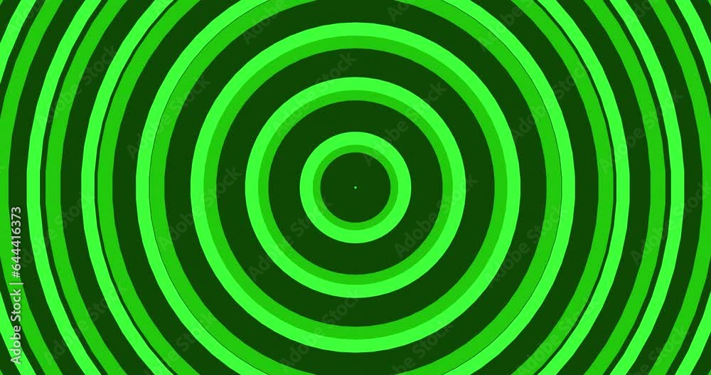 Abstract Growing green circle rings minimal animation over black backdrop for presentation. Animated circular radiowave shape motion graphics background. Abstract Growing green circle rings minimal animation over black backdrop for presentation. Animated circular radiowave shape motion graphics background.