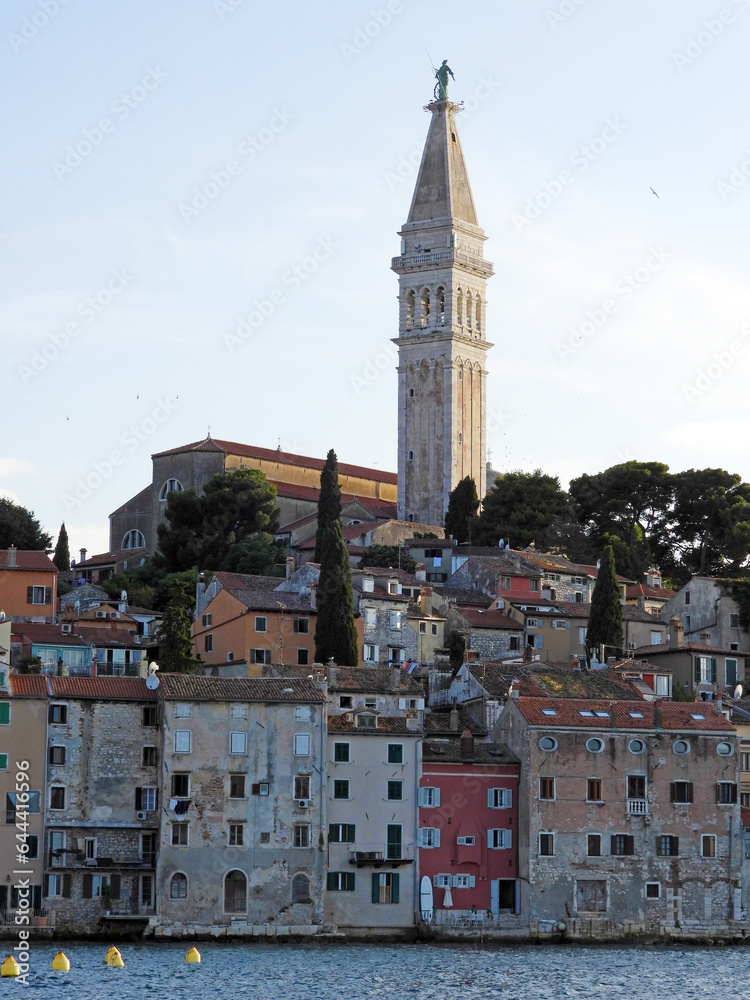 colorful architecture of Rovinj old town