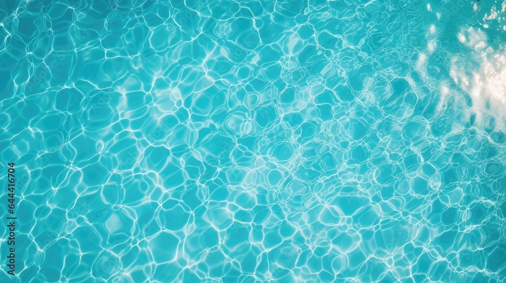 Top view of pool water