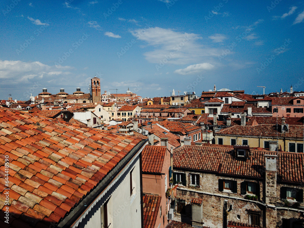 Red roofs in Venice, Italy.