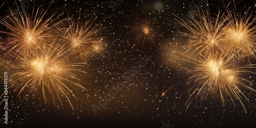 Happy New Year  Fireworks background. AI Generated.