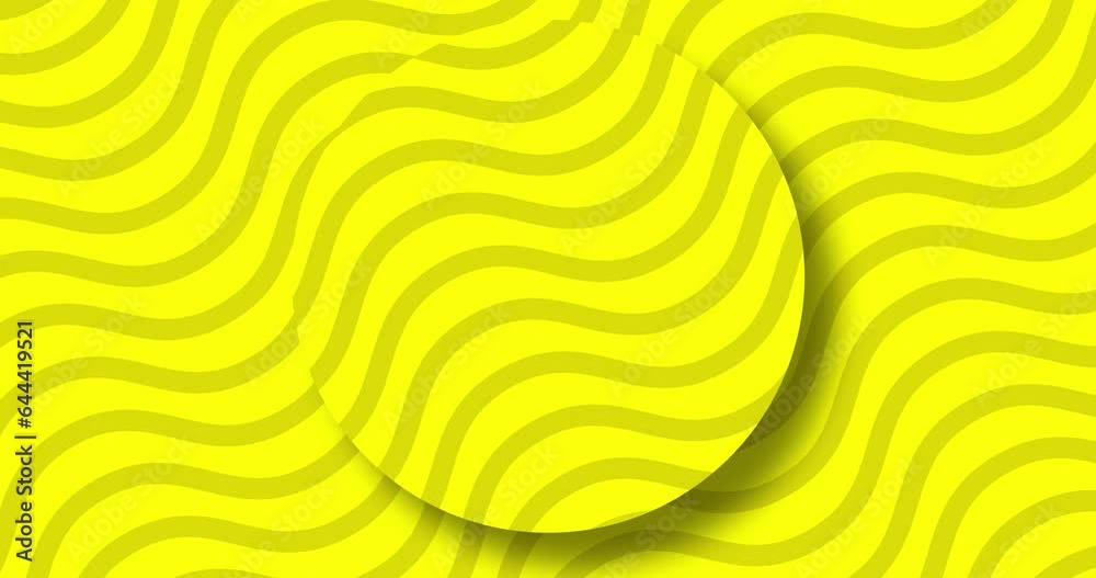 abstract moving lines flat animated background. soft zigzag wavy lines moving diagonally from down right to left up over a flat circular shape. Yellow color motion graphics background. abstract moving lines flat animated background. soft zigzag wavy lines moving diagonally from down right to left up over a flat circular shape. Yellow color motion graphics background.