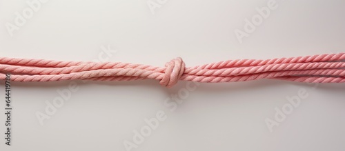 Rope for climbing on a isolated pastel background Copy space