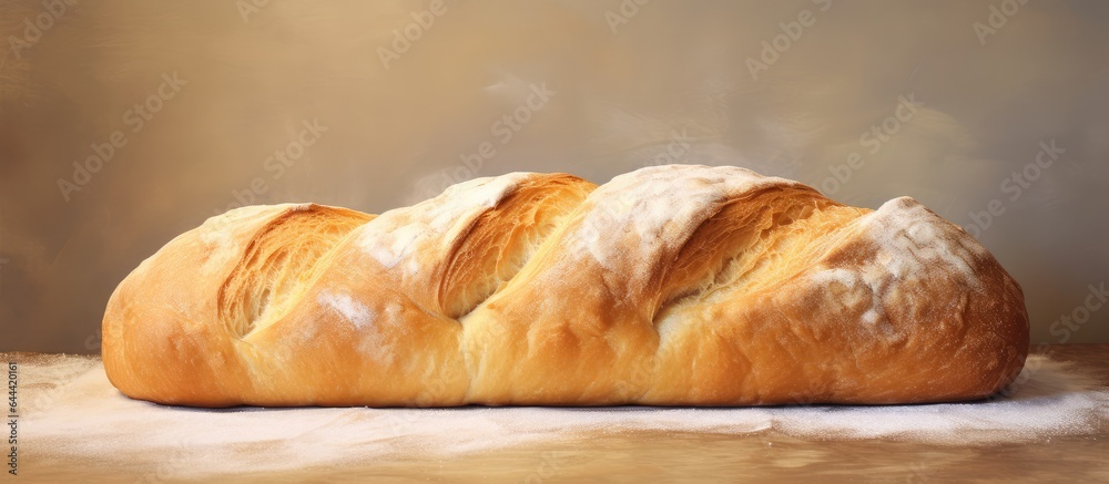 Turkish bread made traditionally isolated pastel background Copy space