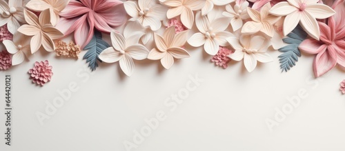 Plants for decoration isolated pastel background Copy space