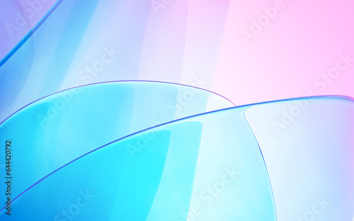 Abstract gradient glass background, 3d rendering. photo