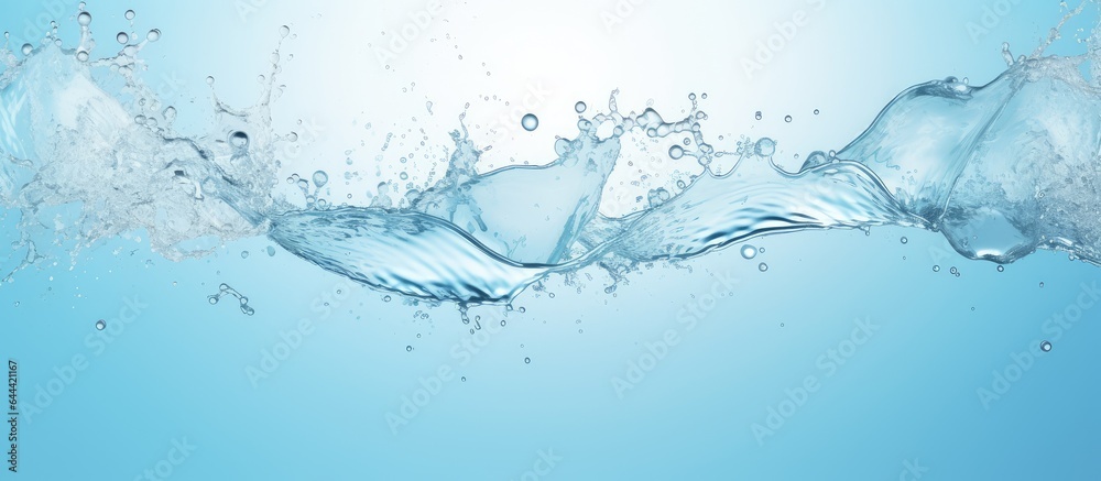 Obraz premium Water splash on a isolated pastel background Copy space
