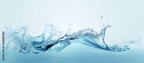 Water wave isolated on a isolated pastel background Copy space