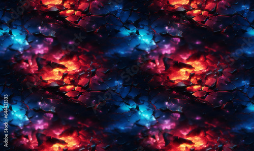 Vibrant Stone-Like Cracks in Abstract Color - Seamless Repeatable Background