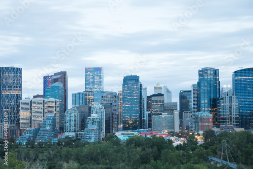 Beautiful view of the Downtown in Calgary  Canada