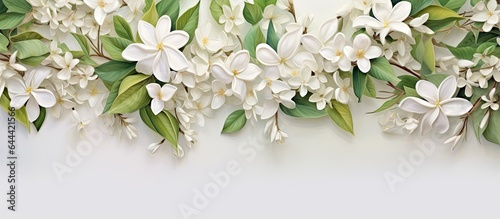 Pricey decorative plants sporting valuable pale blossoms ideal for ophthalmic purposes isolated pastel background Copy space