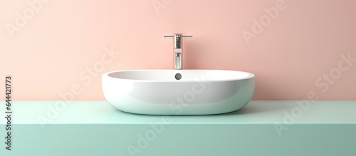 Sink isolated on a isolated pastel background Copy space computer generated image