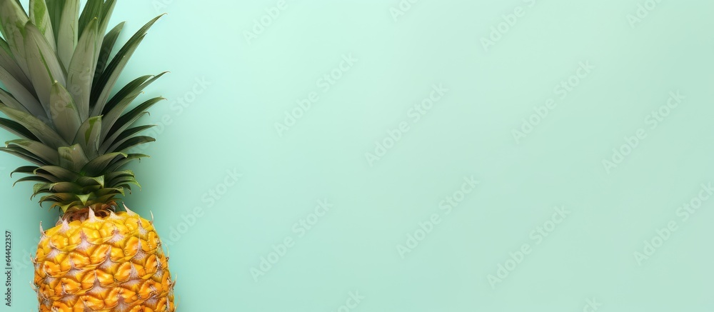 Tropical fruit with isolated pastel background Copy space and shadow