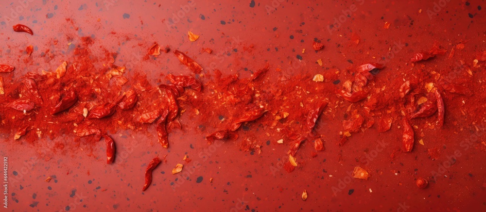 Spicy dried chili isolated pastel background Copy space