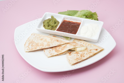 wrap quesadilla with dips