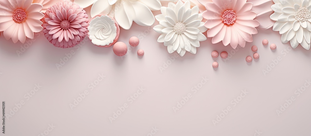 Using silicone molds for baking cakes isolated pastel background Copy space Using silicone molds for baking cakes isolated pastel background Copy space