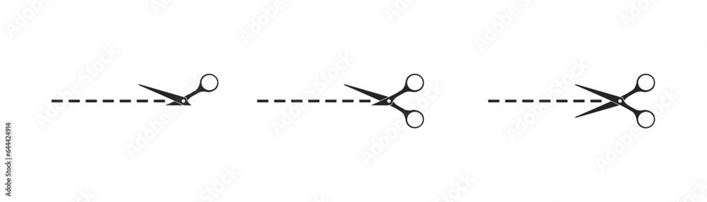 Scissors Icon set. Vector illustration. Scissors Icon set. Vector illustration.
