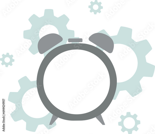 Error 404 alarm timeout site gear vector illustration