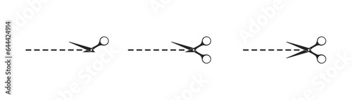 Scissors Icon set. Vector illustration.