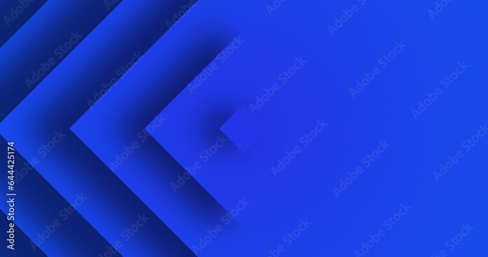 Blue color minimalistic neumorphism growing Square. Abstract shape motion graphic background. Flat animated background.