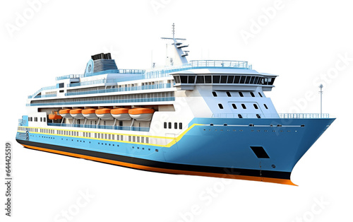 Ferry Isolated on Transparent PNG Background, rendering. Generative AI © Haider
