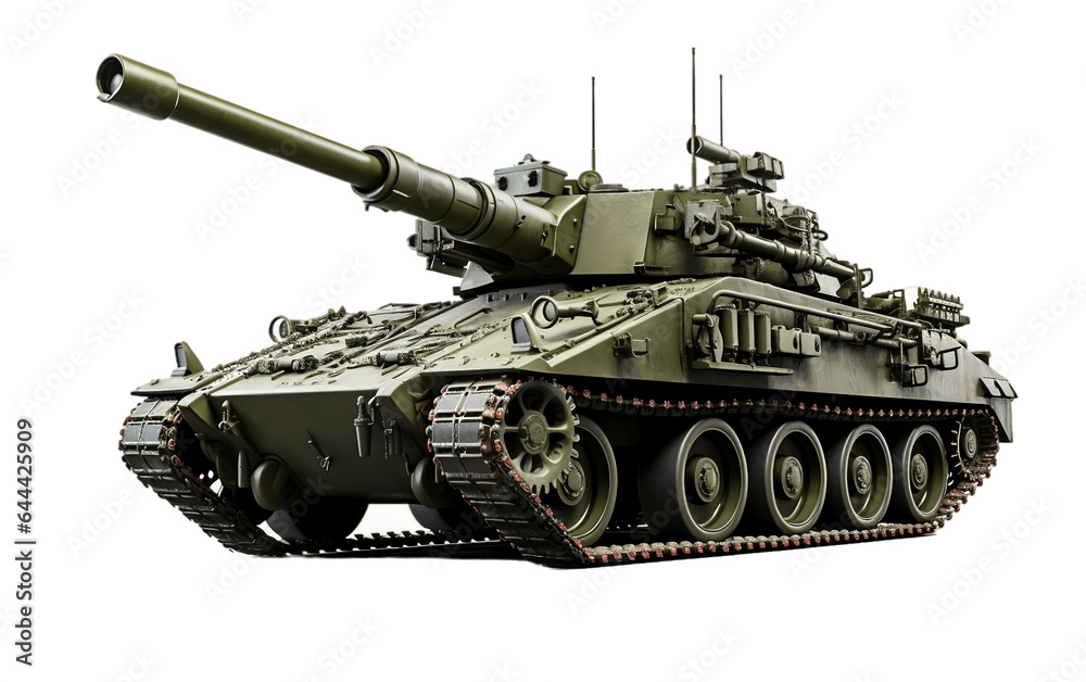 Self Propelled Artillery Isolated on Transparent PNG Background, rendering. Generative AI