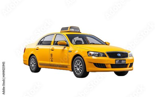 Taxi Isolated on Transparent PNG Background, rendering. Generative AI