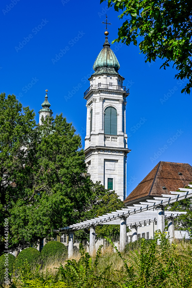 Solothurn, Baseltor, Stadttor, Tor, Kathedrale, St. Ursen-Kathedrale, Stadtmauer, Altstadt, Altstadthäuser, Stadt, Sommer, Schweiz