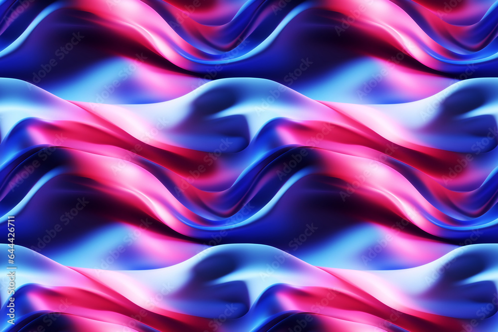 Dynamic Neon Blue and Magenta Wave Texture. Seamless Repeatable Background. Dynamic Neon Blue and Magenta Wave Texture. Seamless Repeatable Background.