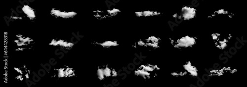 Fototapeta Naklejka Na Ścianę i Meble -  Pakiet białych chmur, dym