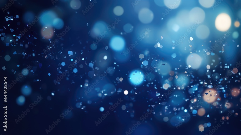 Blue background with bokeh