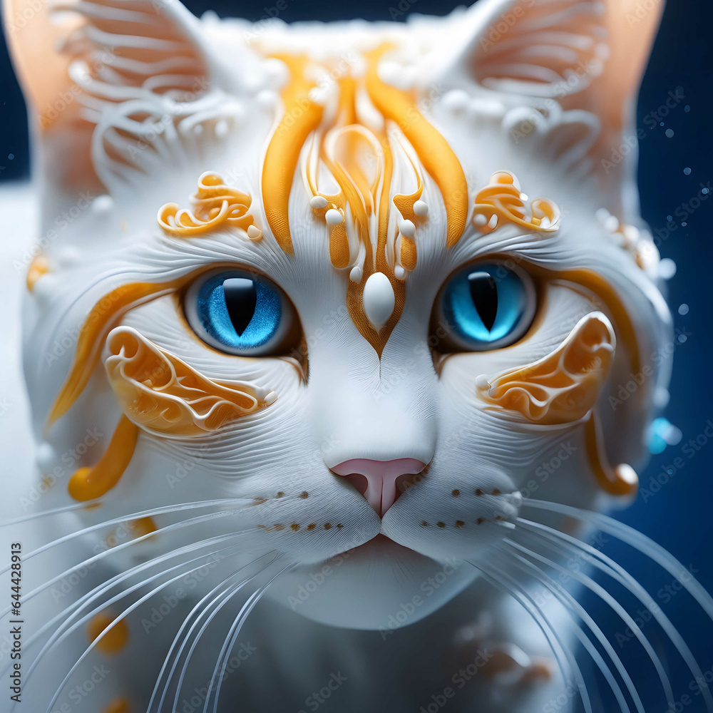 White cat with blue eyes White cat with blue eyes