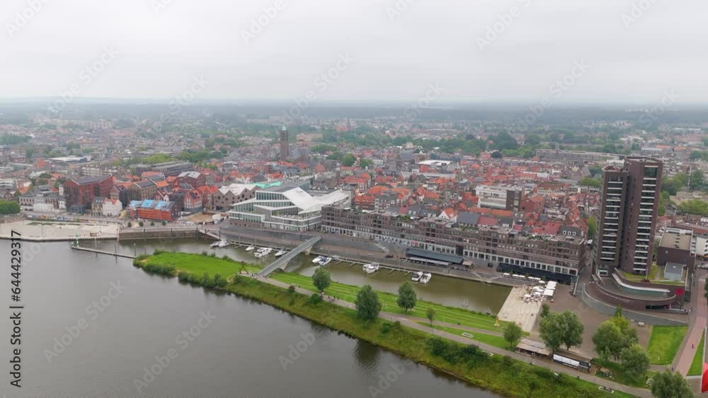 aerial view of the skyline and city centre of Venlo in the Netherlands aerial view of the skyline and city centre of Venlo in the Netherlands