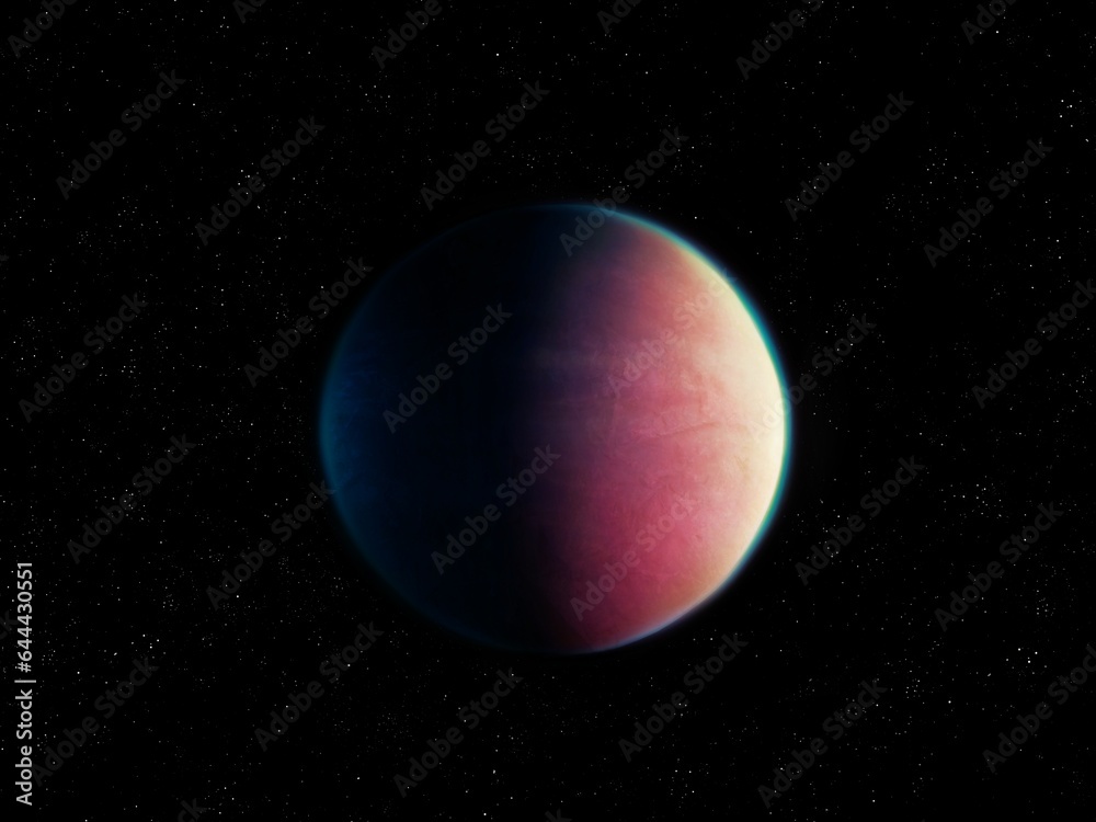 Extrasolar planet isolated in space. A distant exoplanet is similar to Earth. Distant Earth-size planet. Extrasolar planet isolated in space. A distant exoplanet is similar to Earth. Distant Earth-size planet.