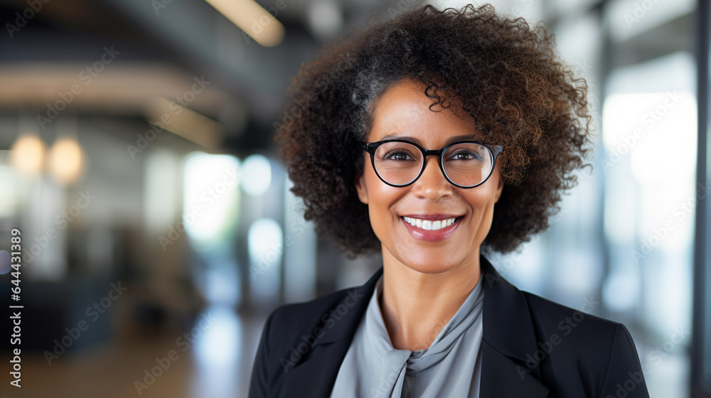 © Ian - curly-haired businesswoman in office © Ian - curly-haired businesswoman in office