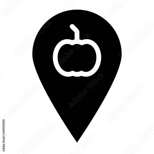 halloween party location glyph