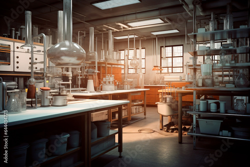 Interior de un laboratorio químico.