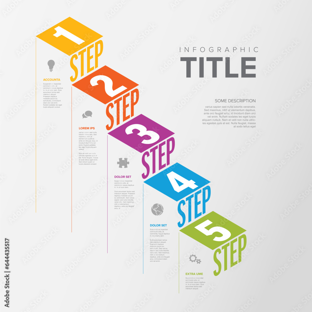 Infogrpahic stairs steps diagram template Infogrpahic stairs steps diagram template