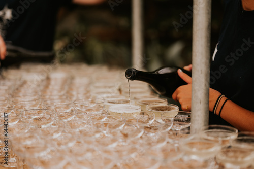 Pouring champagne