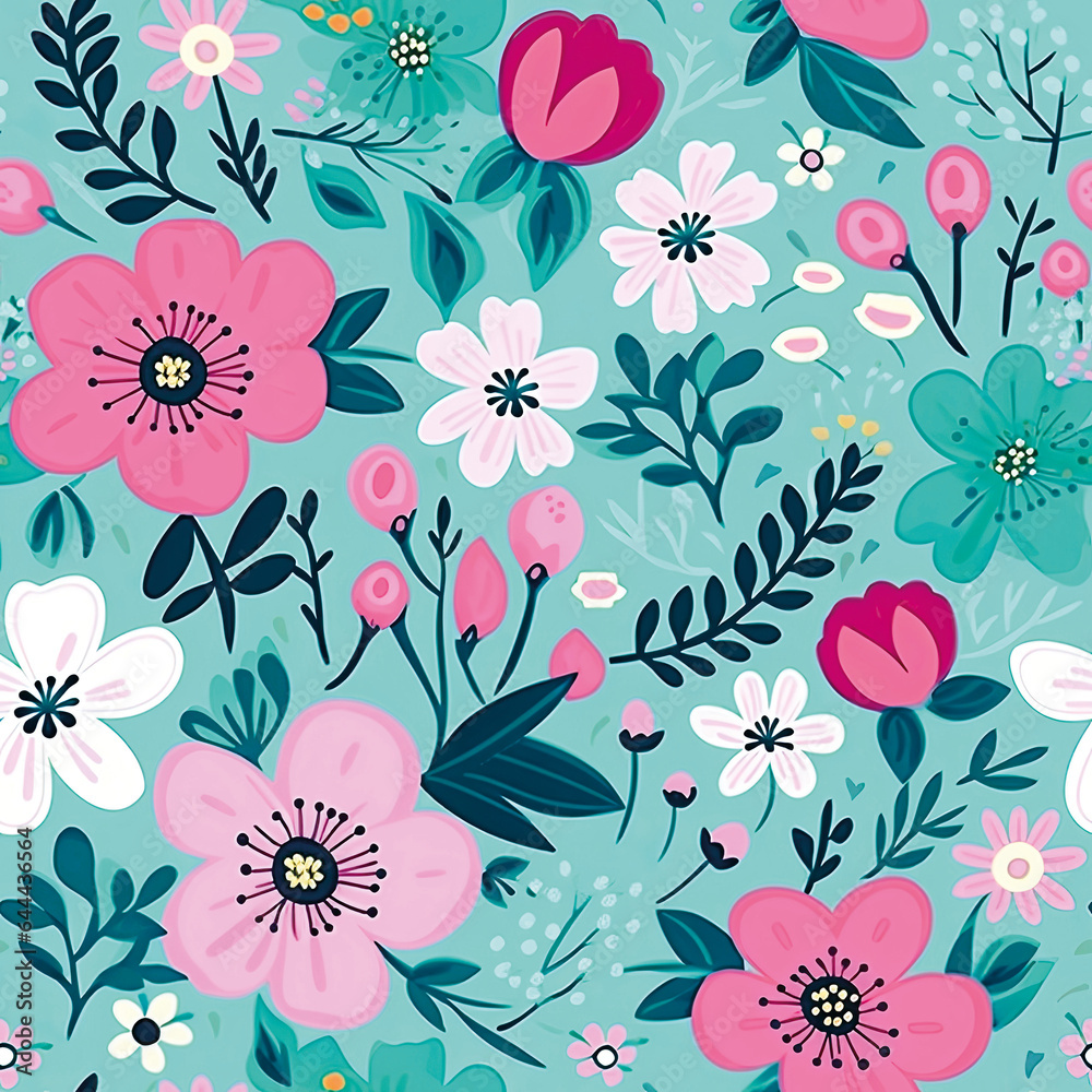 A Captivating 3D Flower Seamless Pattern Collection A Captivating 3D Flower Seamless Pattern Collection